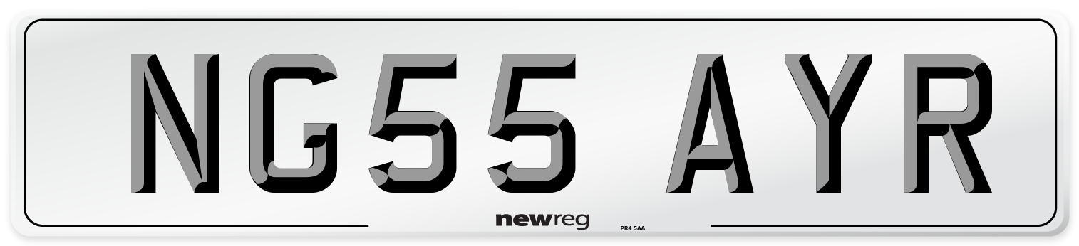 NG55 AYR Number Plate from New Reg